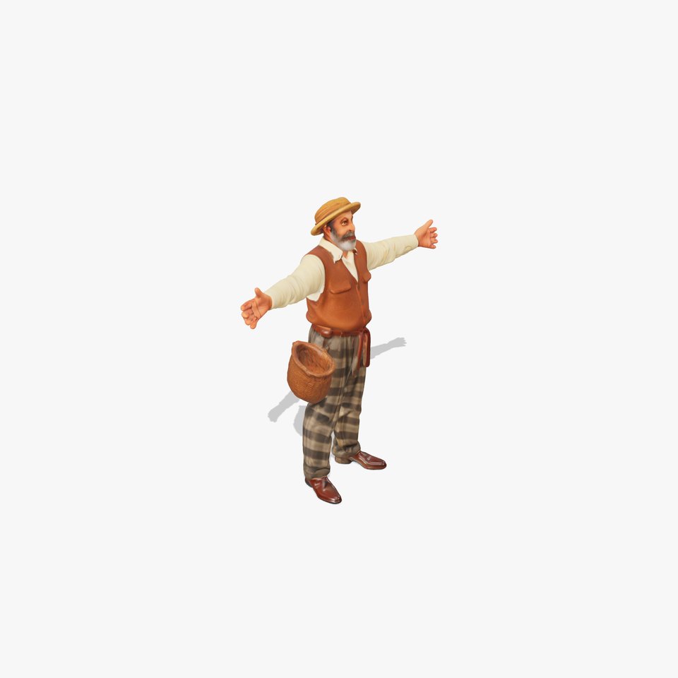 Elderly Man in Traditional Outfit Model Pack